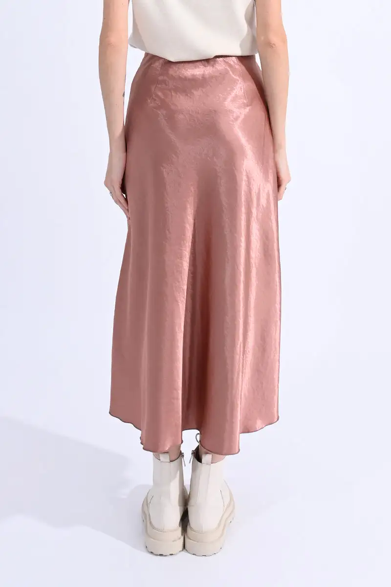 Satin Slip Midi Skirt