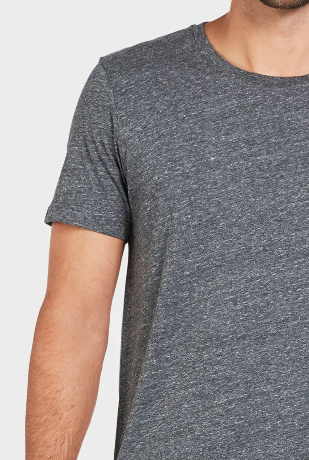 Ash Marle Short Sleeve Crew Neck Heathered Tee