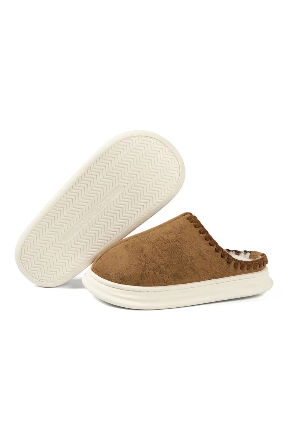 Thick Sole Plush Lined Home Slide Slippers