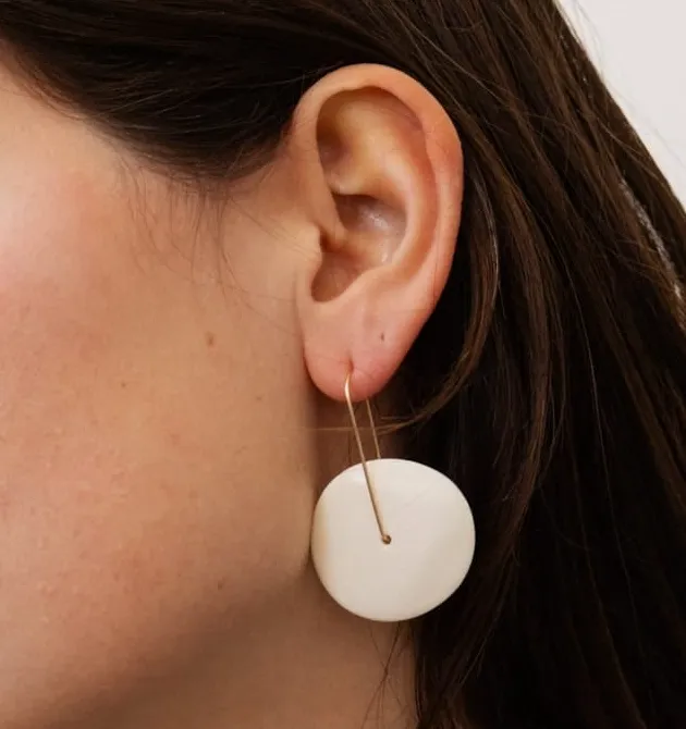 Carved Horn Earrings