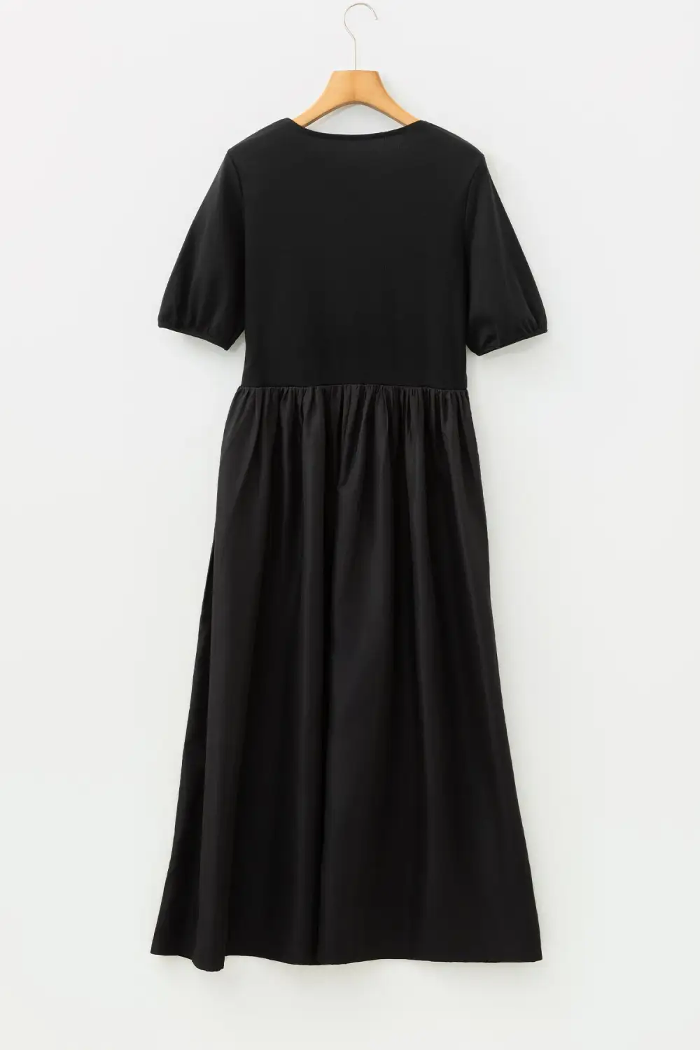 Finish Patchwork Knit Pleated Sweater Dress