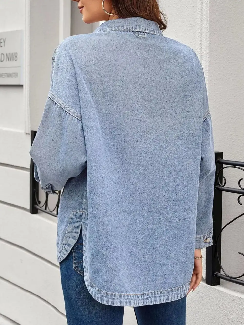 Casual Button Up Loose Fit Jacket