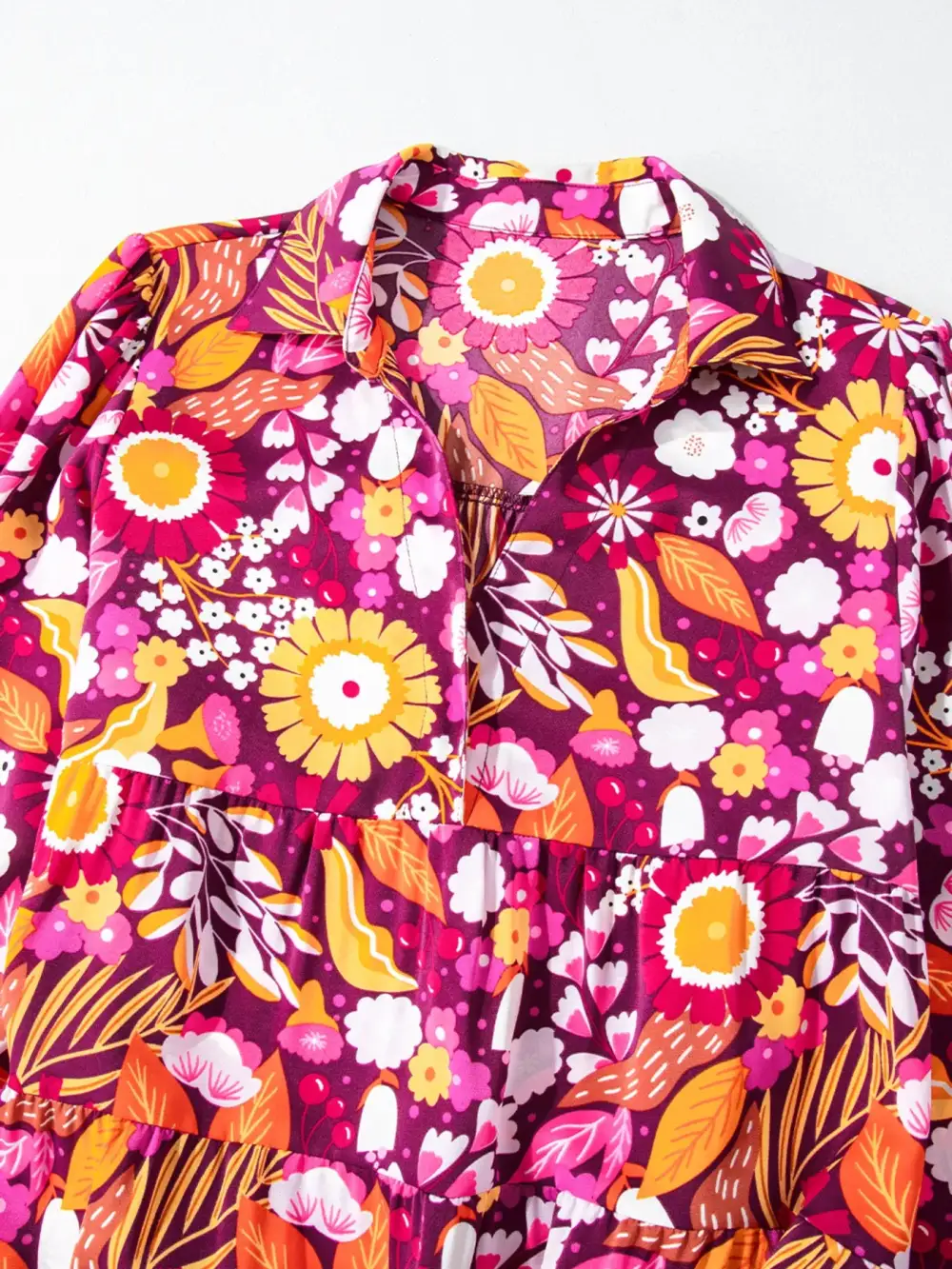 Floral Printed Pocketed Midi Dress