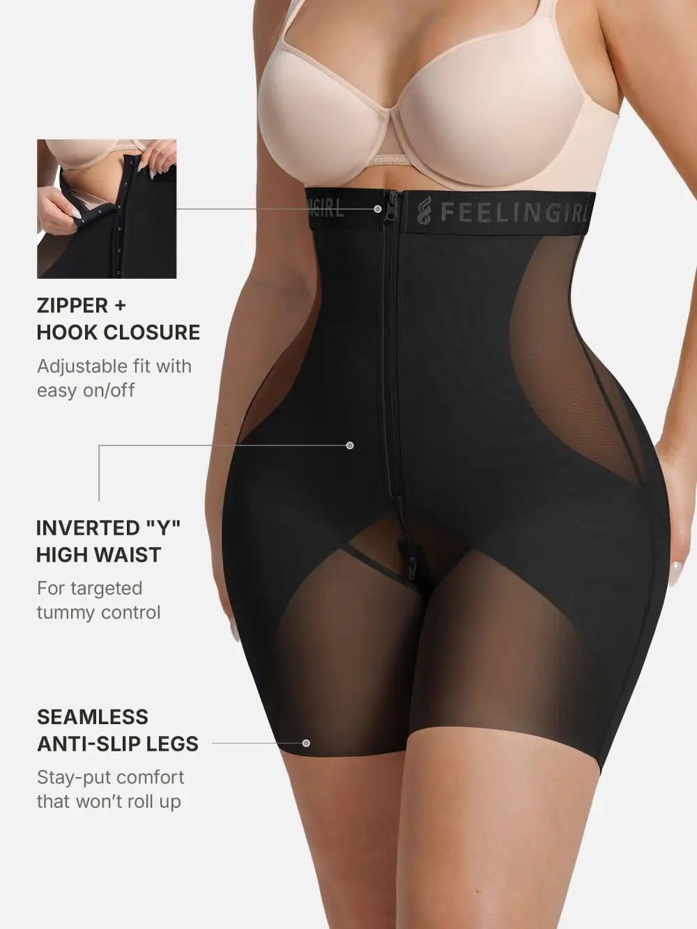 Mesh Panel Featherlight Shaping Shorts