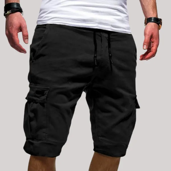 Men's Straight Fit Utility Shorts with Cargo Pocket Details