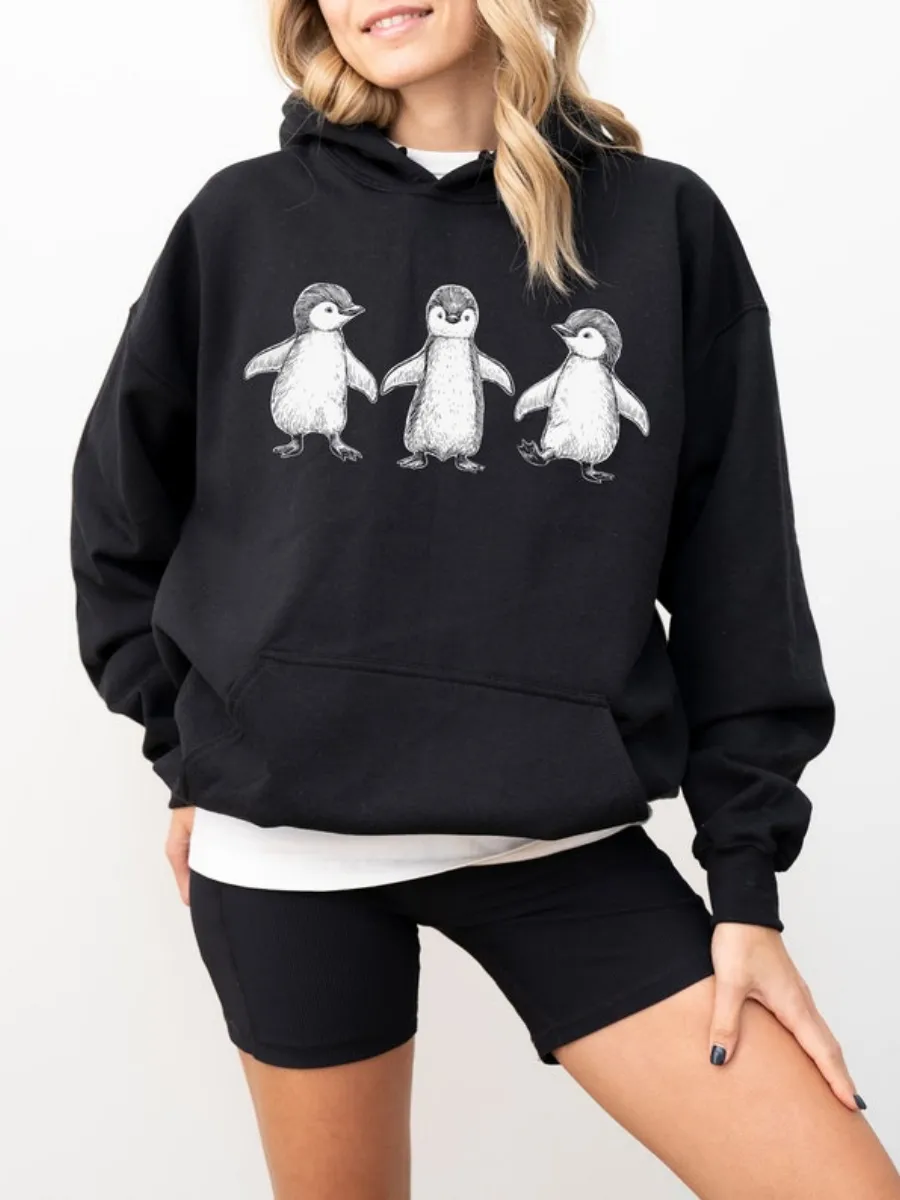 Penguin Print Hoodie