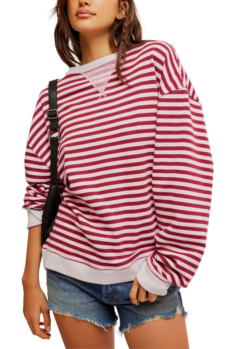 Oversize Stripe Sweatshirt