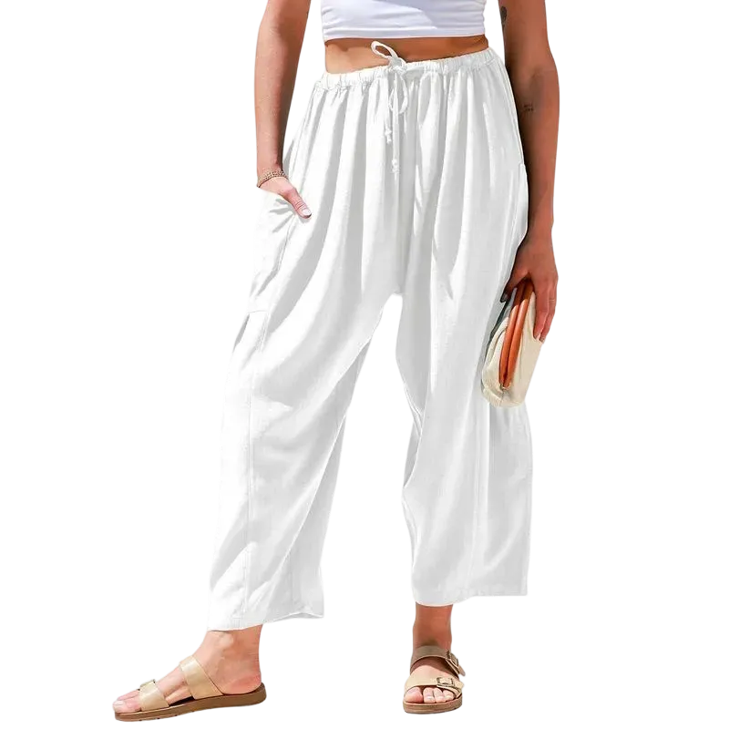 Women’s Linen Blend Wide Leg Pants
