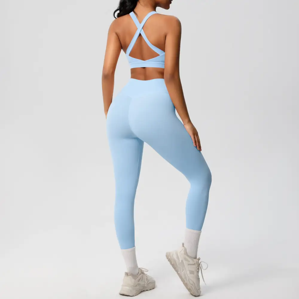 Backless High-Waist Two-Piece Activewear Active Set