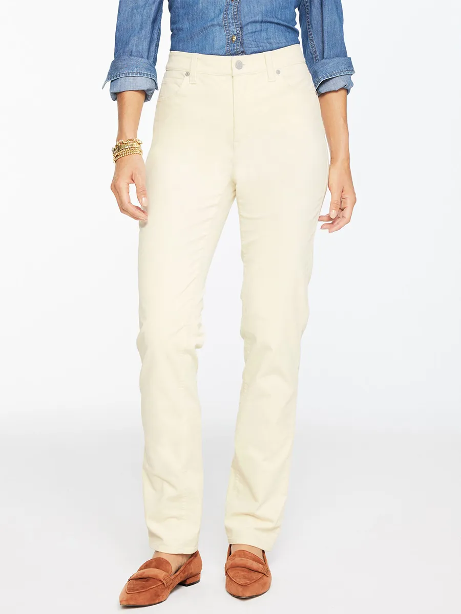 Women'S Fashionable High-Waisted Corduroy Straight-Leg Pants