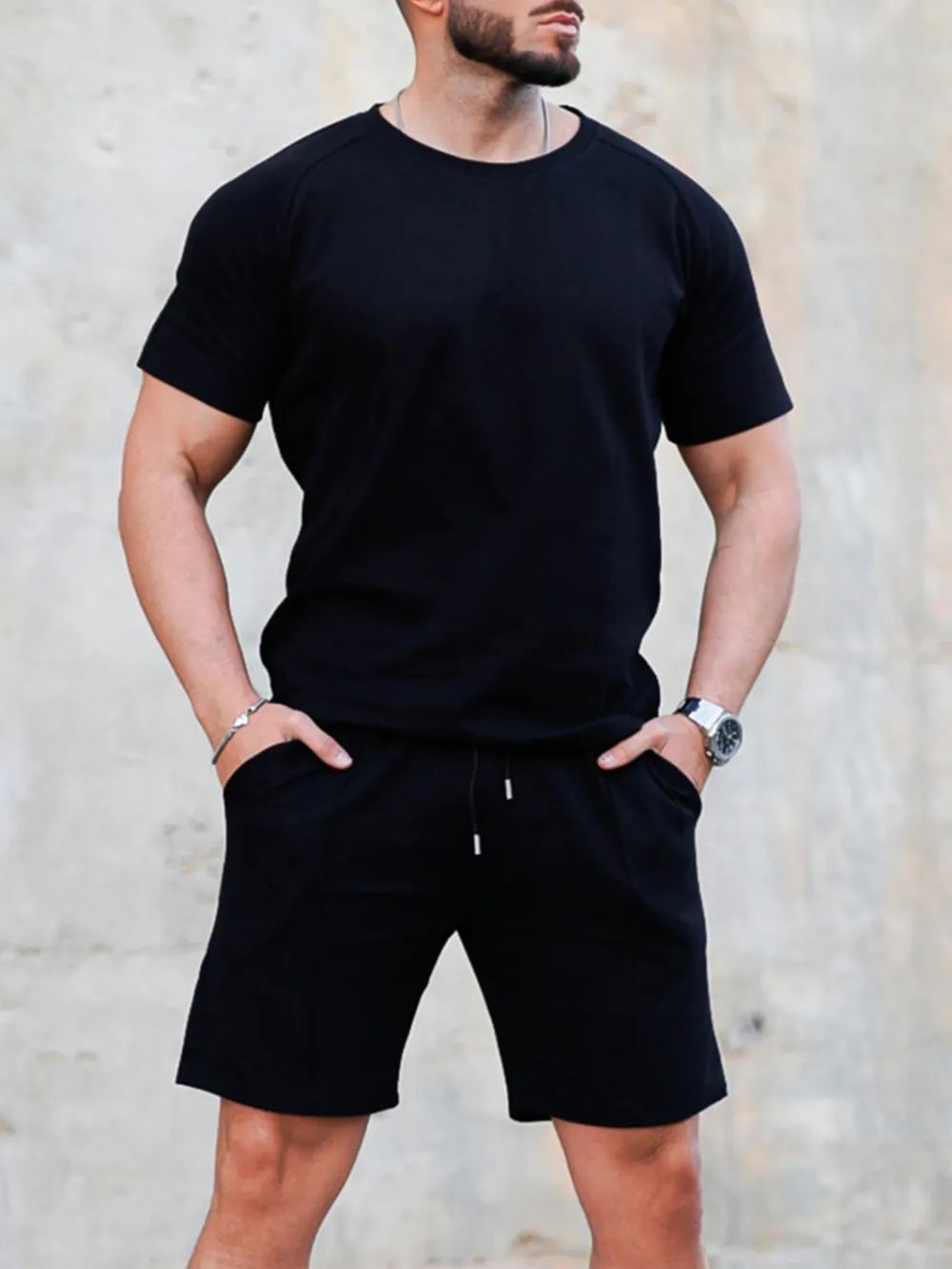 Mens Short Sets 2 Piece Outfits Fashion Summer Tracksuits Casual Set