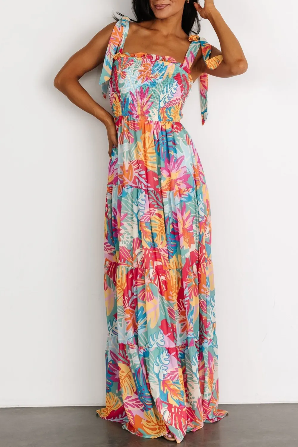 Abstract Art Print Flowing Dress