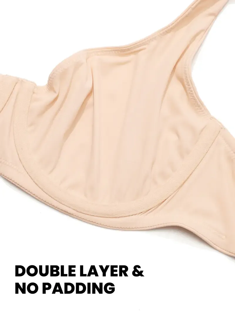 Unpadded Demi-Cup Bra🔥6-Pack - All Colors Included, Only $24
