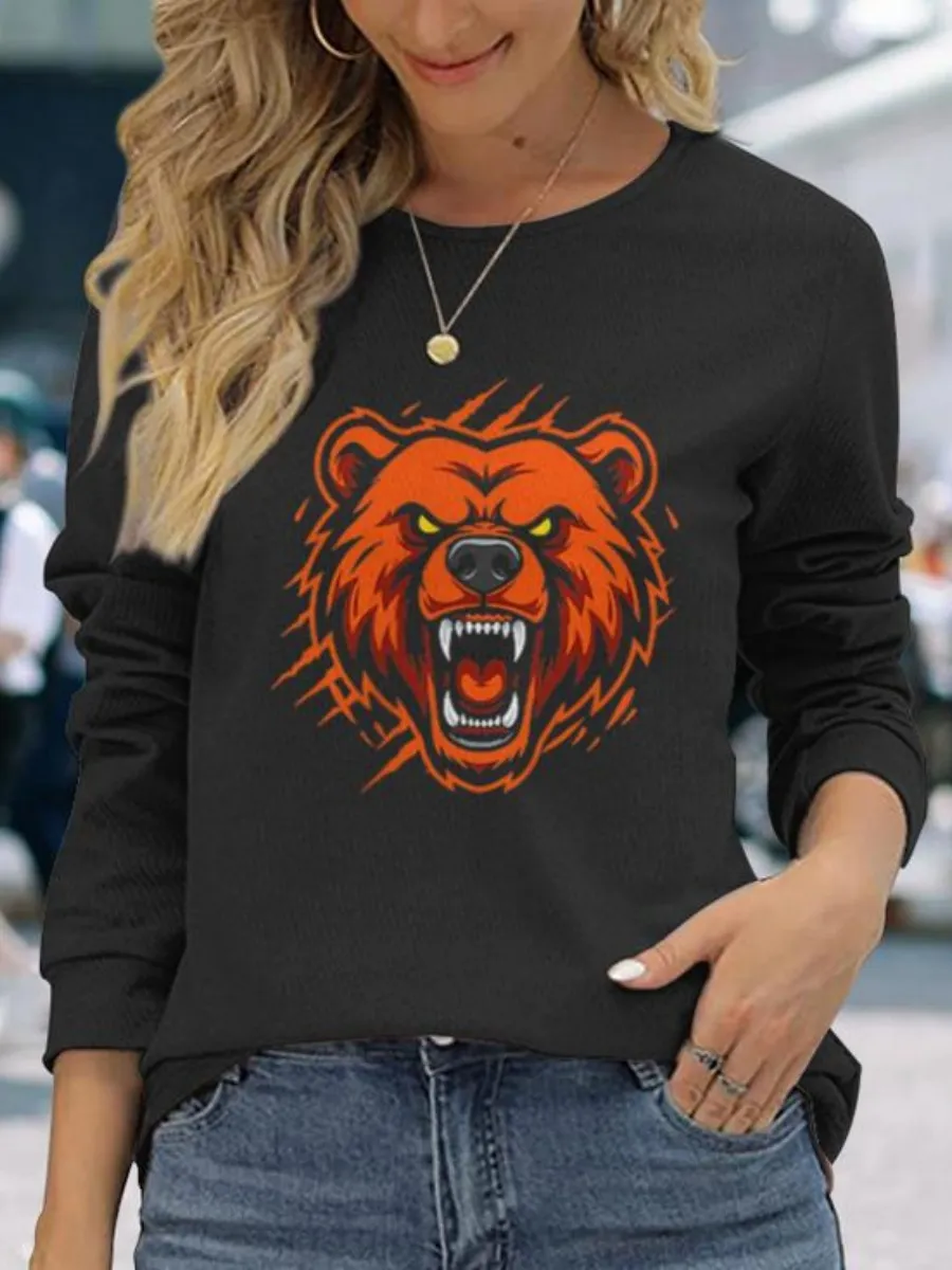 Angry Bear Head T-Shirt