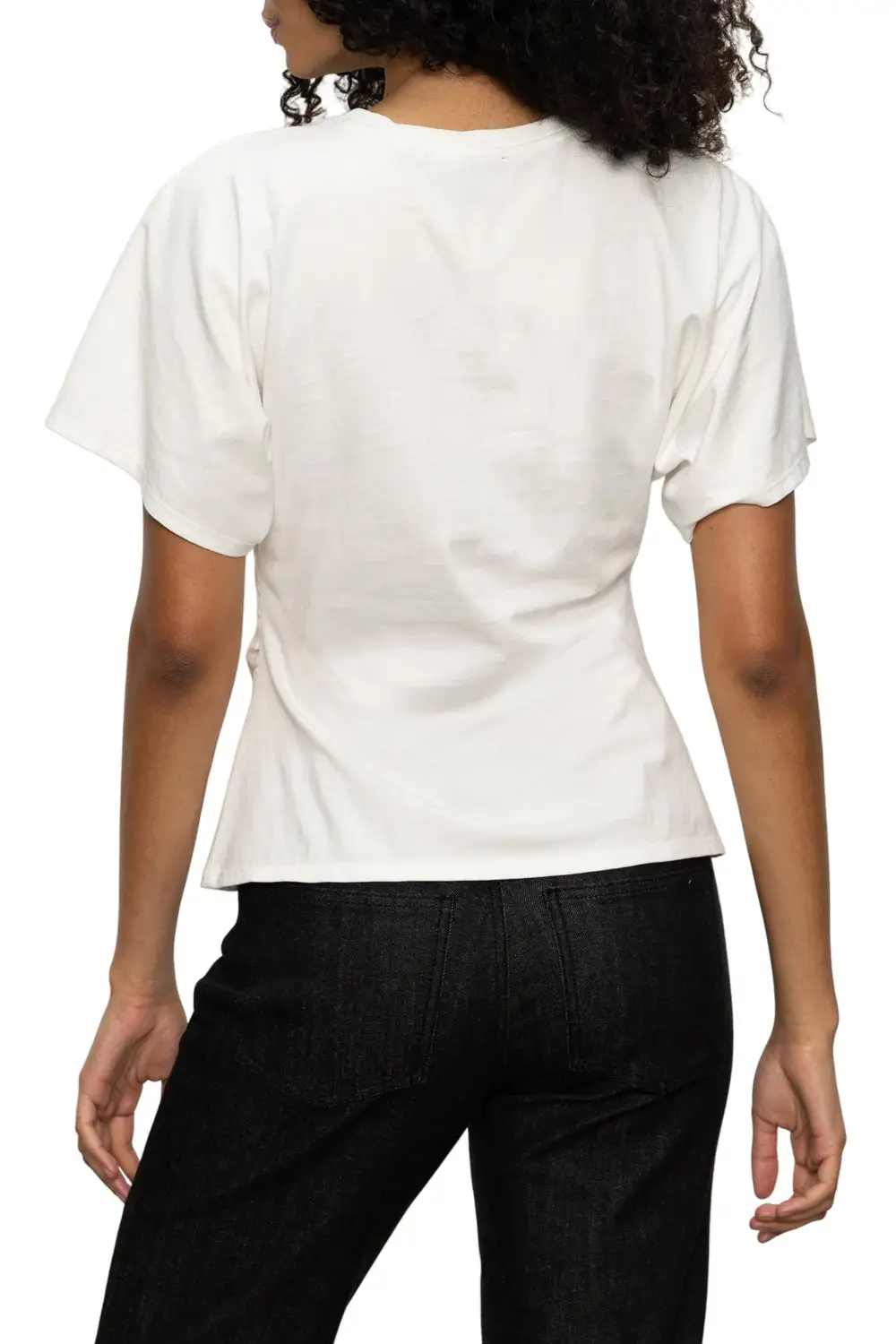 Shirred Dolman Sleeve Soft Layering Tee