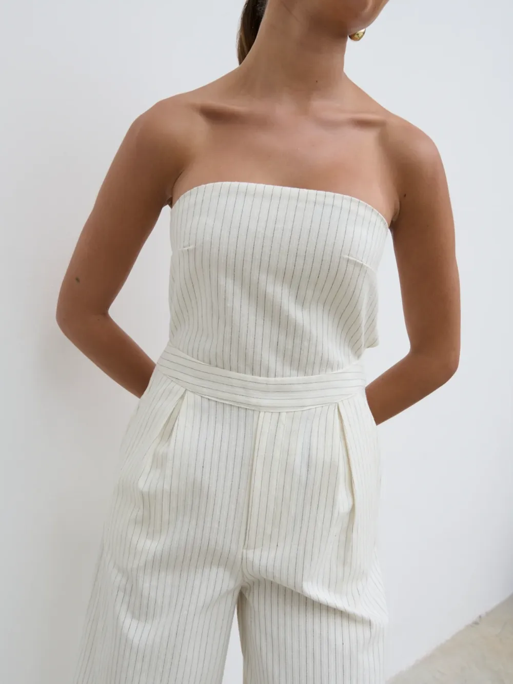 Striped Bandeau Jumpsuit