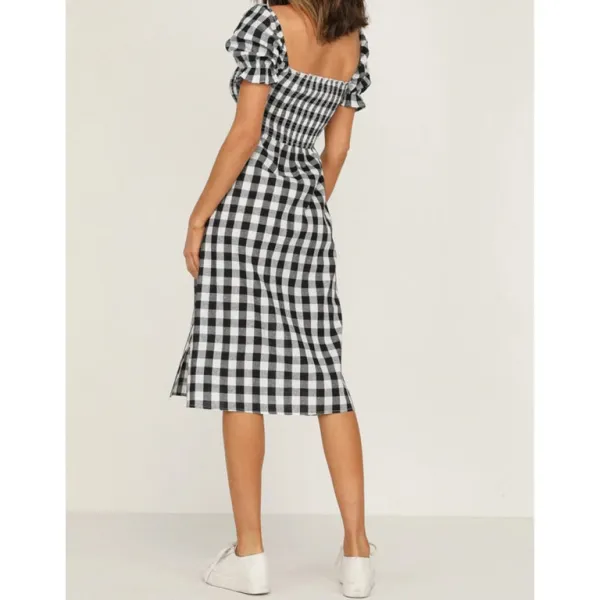 Full Size Slit Short Sleeve Midi Dress