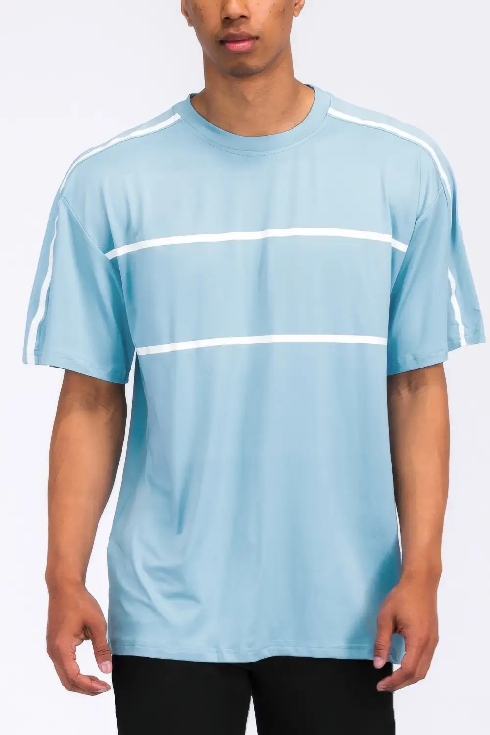 Round Neck Tape Stripe T-Shirt