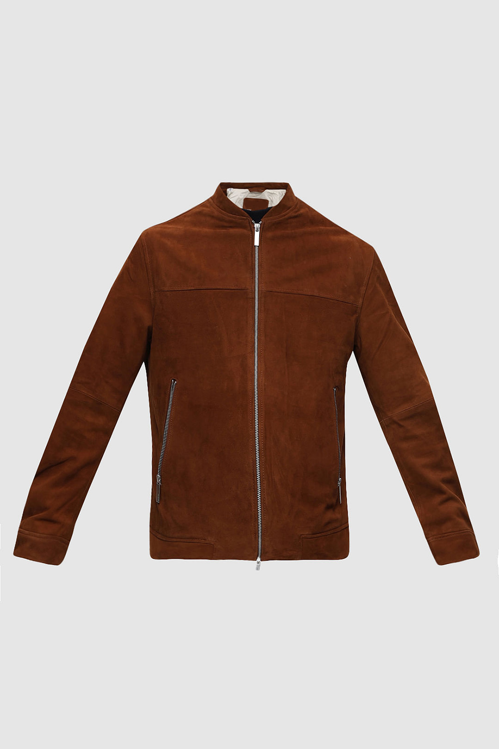 Green Suede Bomber Jacket