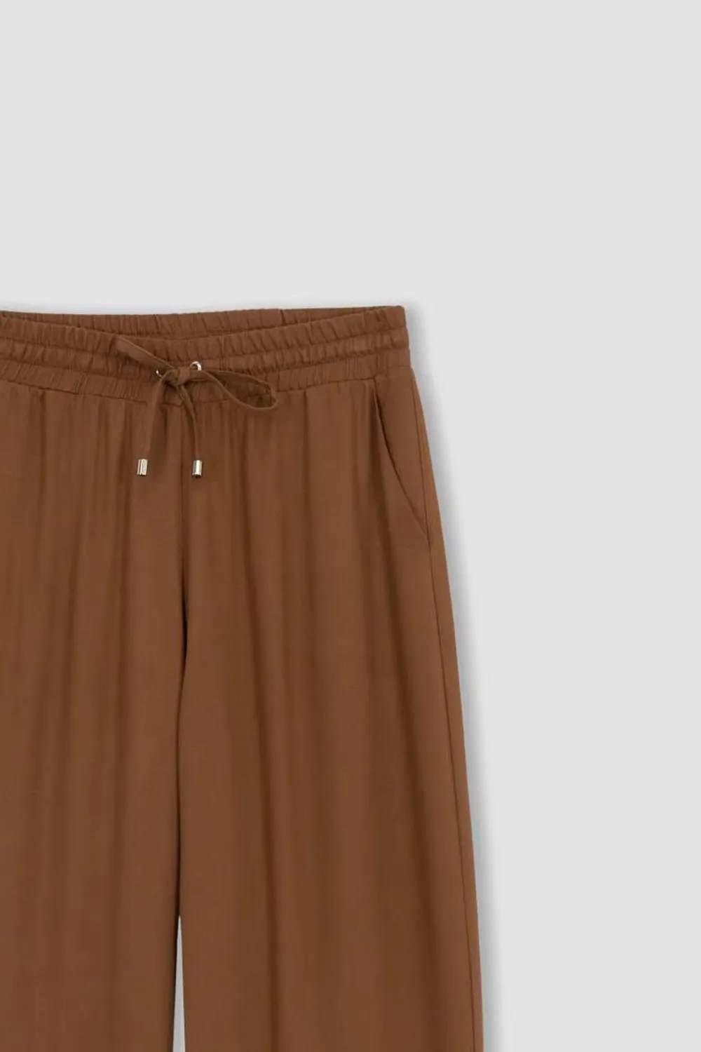 Wide Leg Viscose Trousers