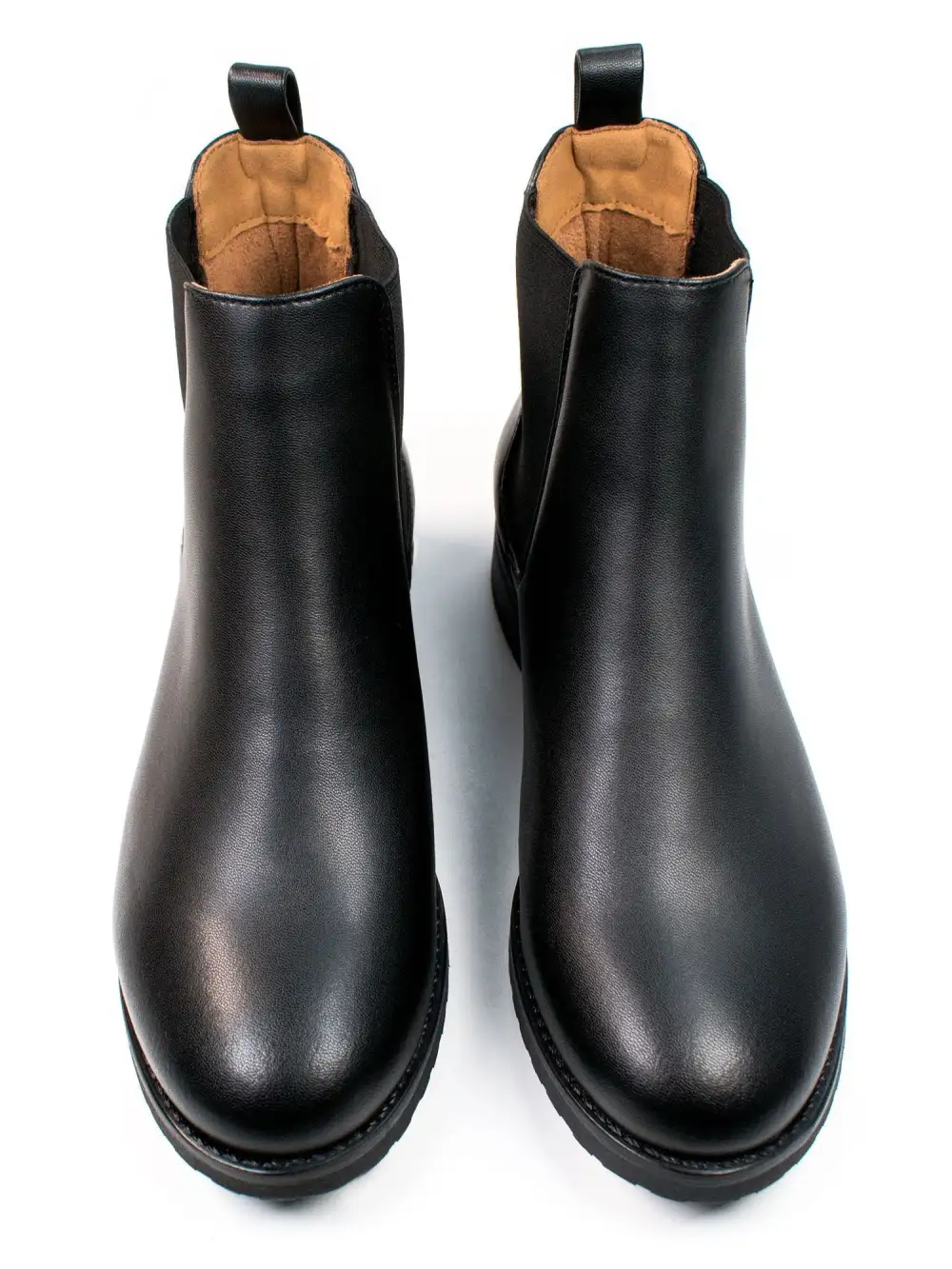 Women's Streamlined Casual Water Resistant Vegan Leather Chelsea Boots