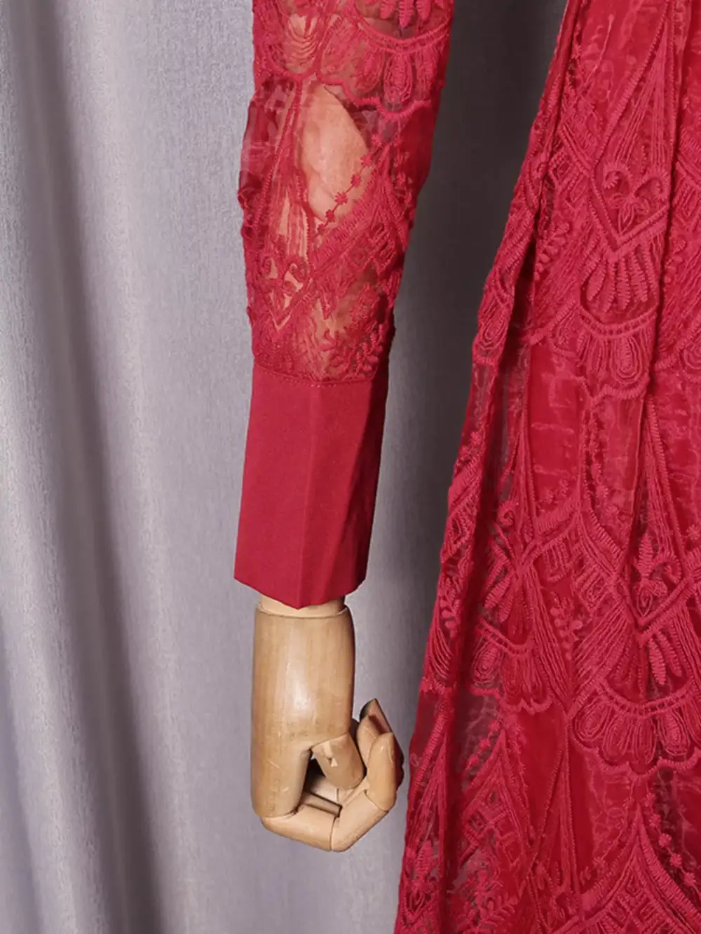 Soft Touch Lace Button Front Midi Dress
