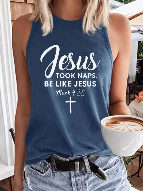 Women's Jesus Took Naps Be Like Jesus Tank Top