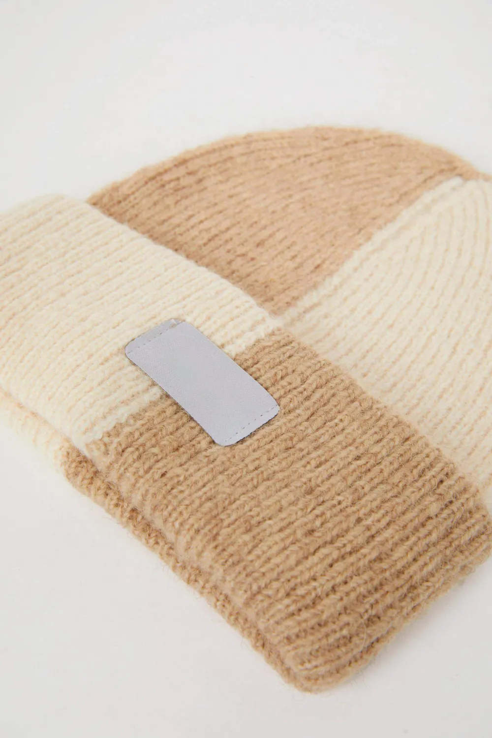 Patchwork Color-Block Wool Beret