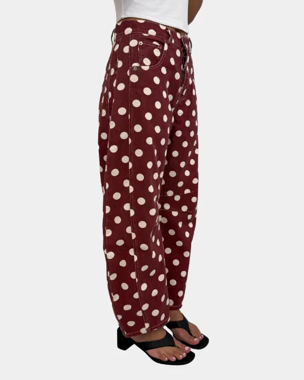 Polka Dot Barrel Pants