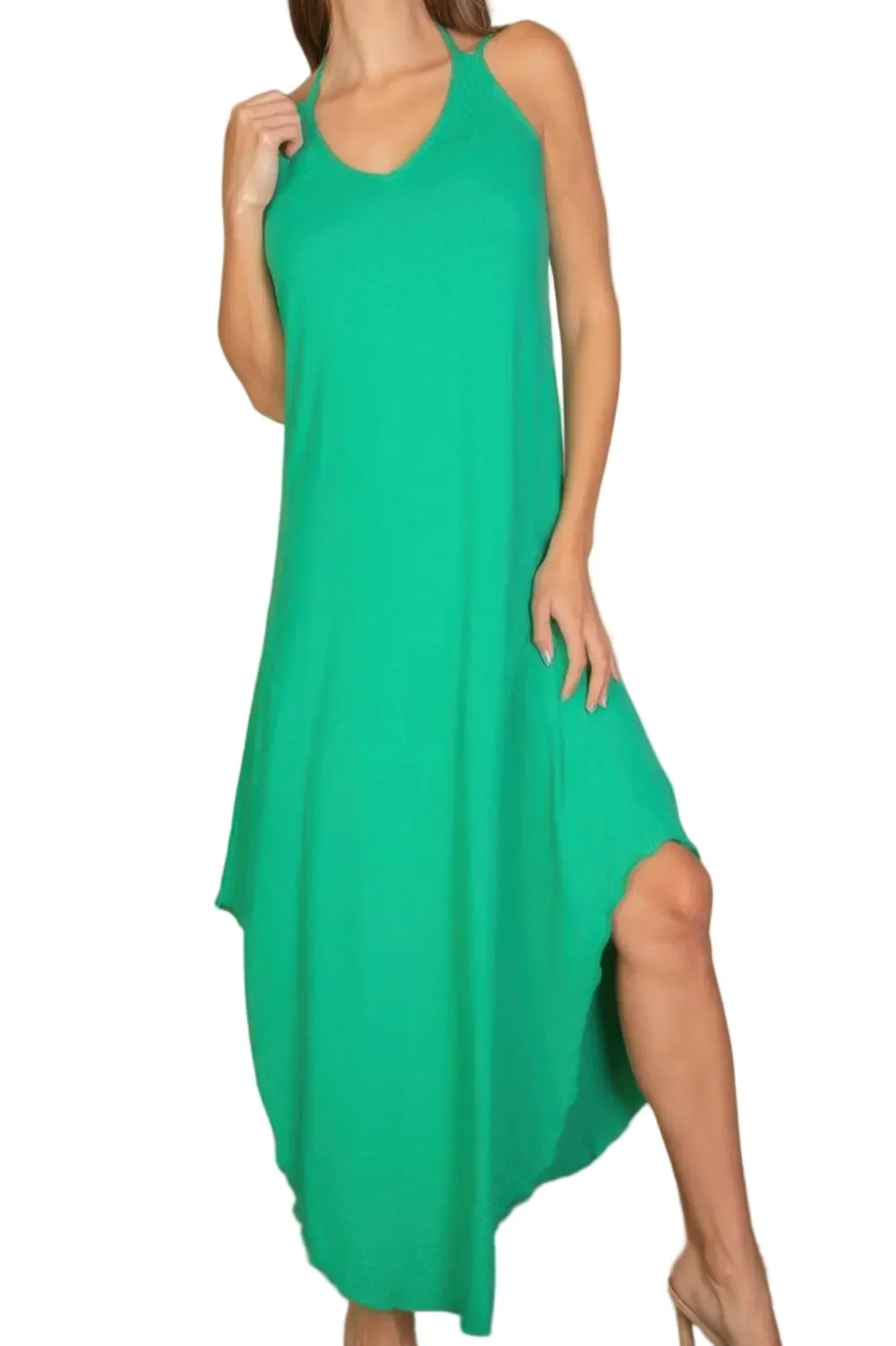 Double Strap Halter Cami Dress