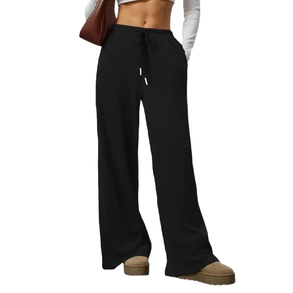 High Waist Comfortable Wide Leg Casual Jogging Pants,Ideal for Everyday Wear