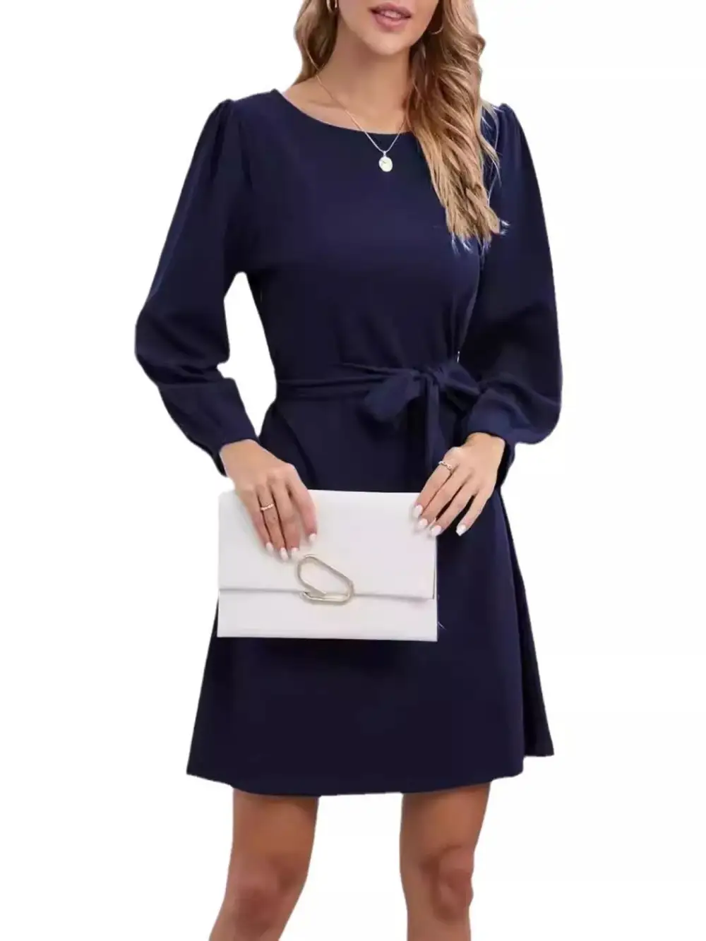 Tie-waist Mini Dress