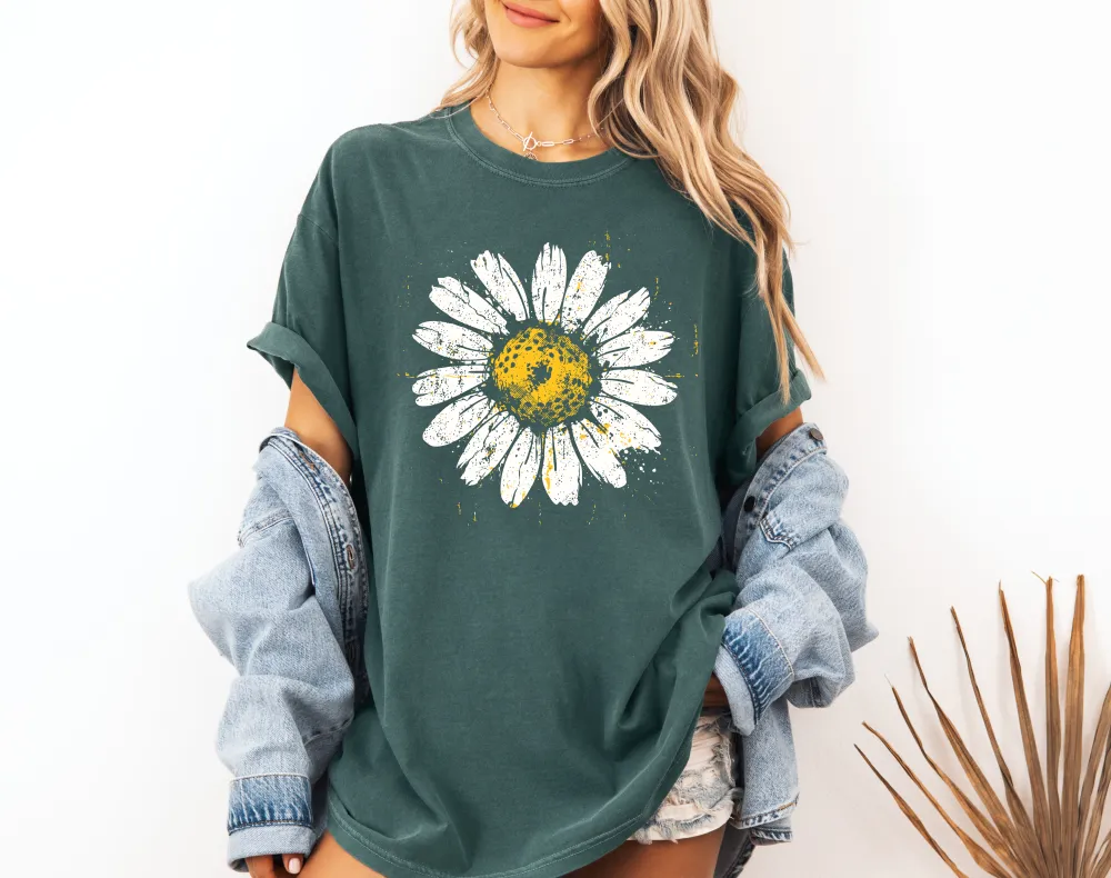 Daisy Graphic Garment Dyed Tee