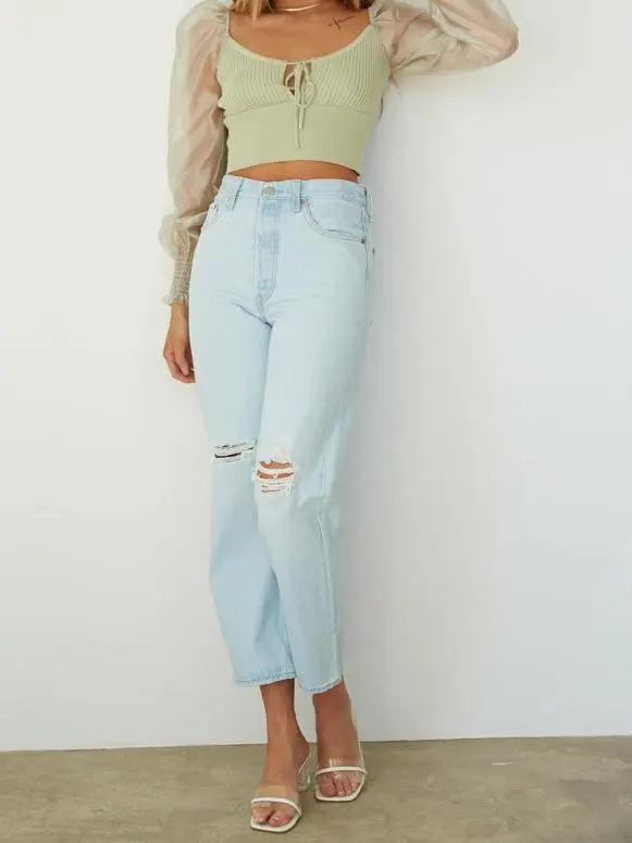 Straight High Waist Jeans