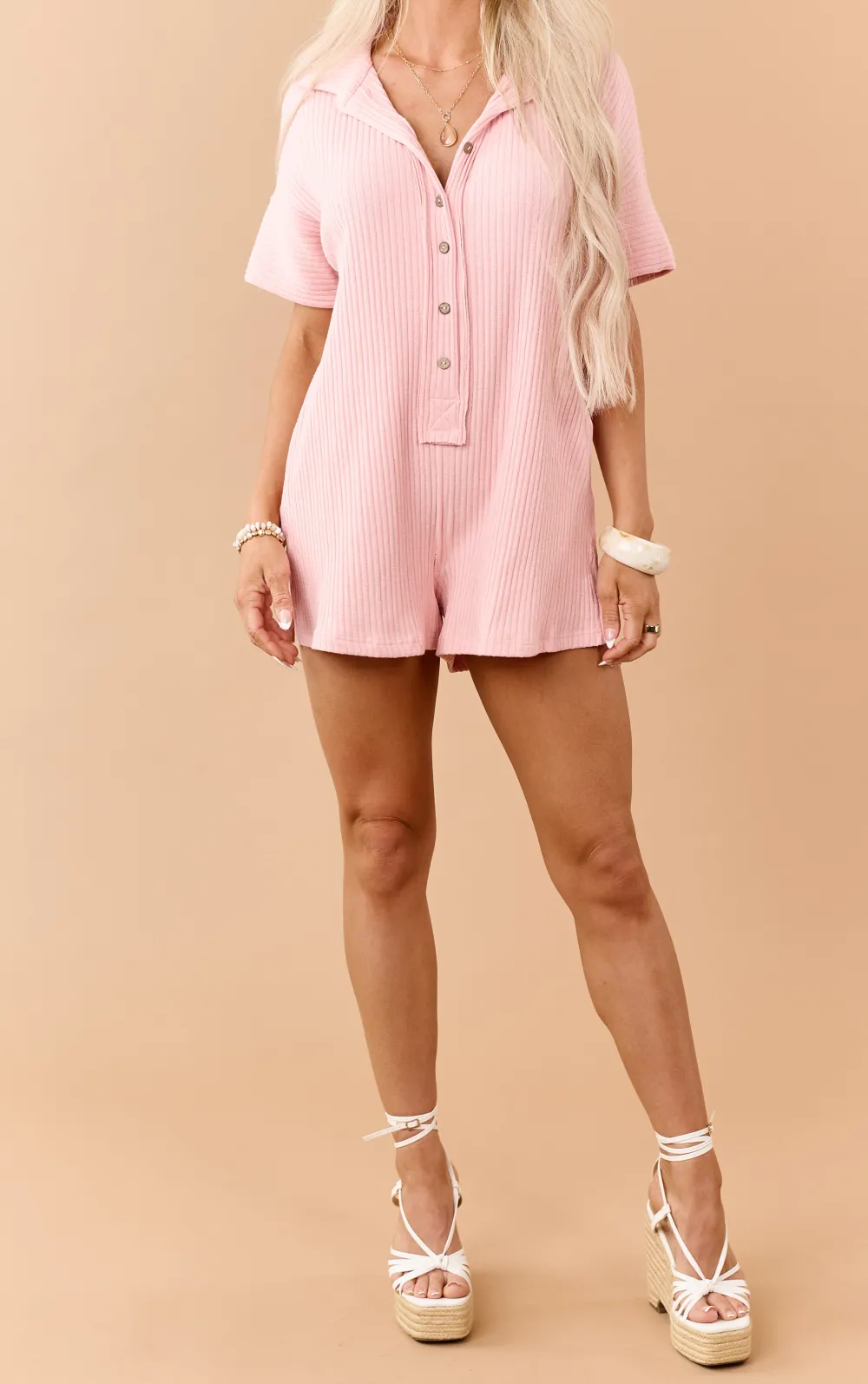 Baby Button Down Short Sleeve Knit
