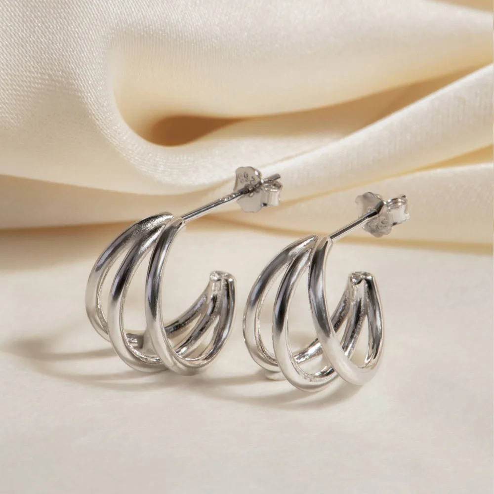 Sleek Semi Hoop Earrings