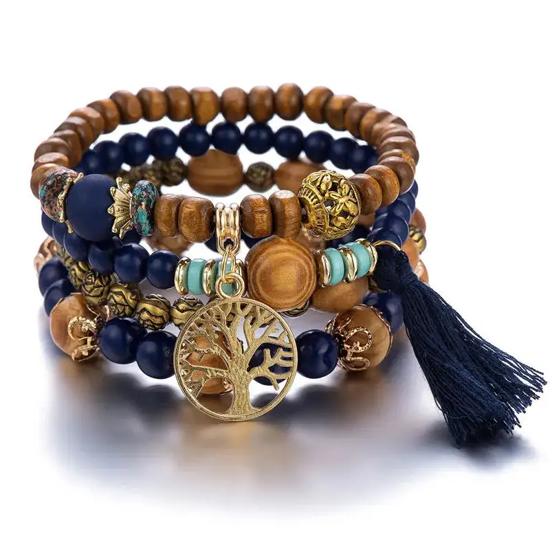 Tree Of Life Wood Bracelet