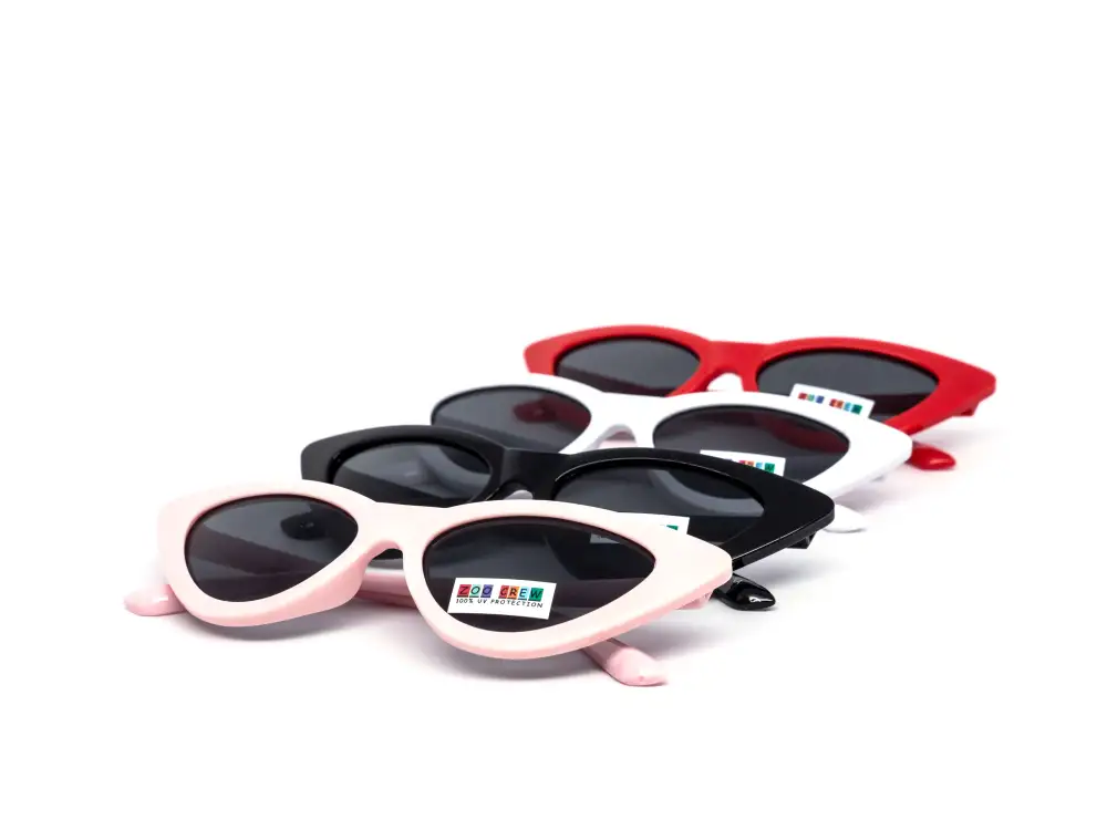 12-Pack Kids Cat-Eye Dark Lens Sunglasses