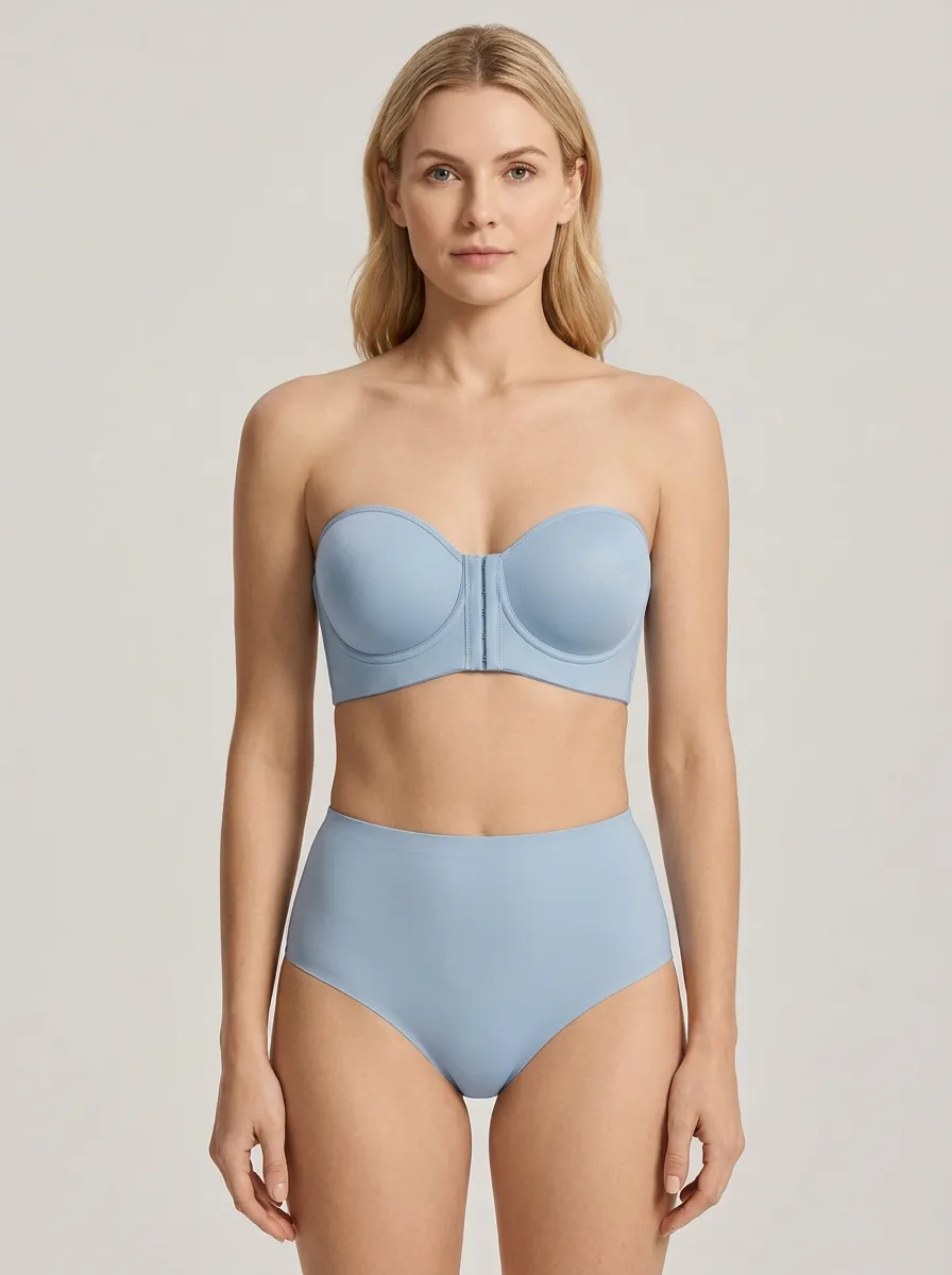 Women's Clean-Edge Front-Closure Strapless Bra