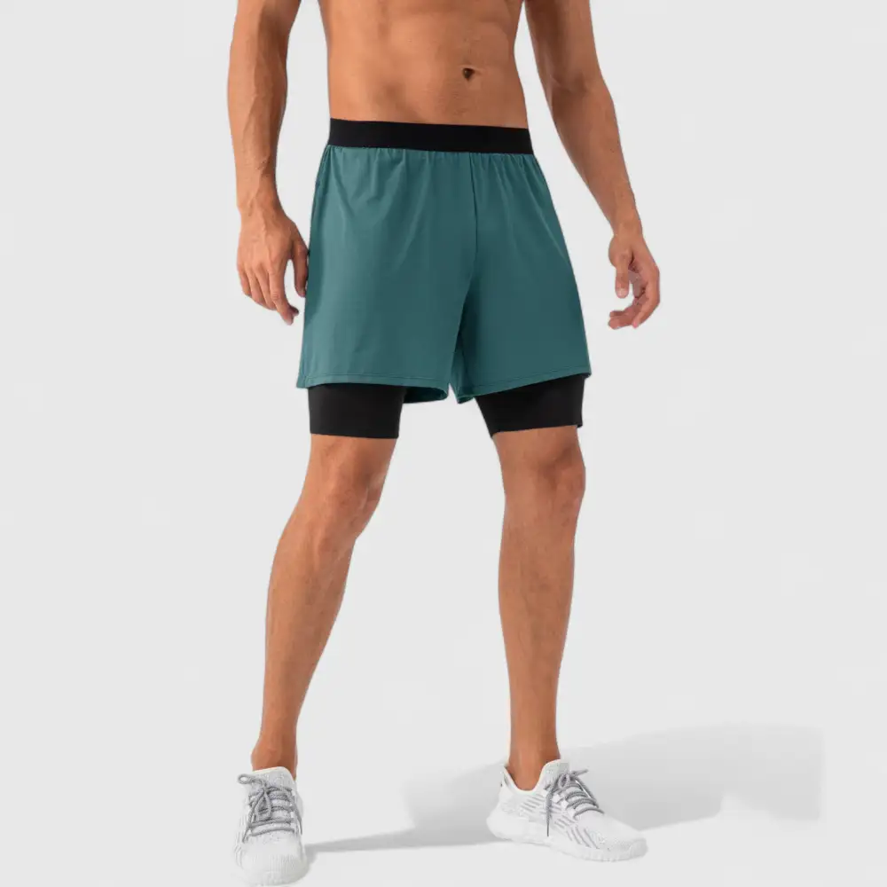 Elastic-Waist Compression Men's Athletic Shorts