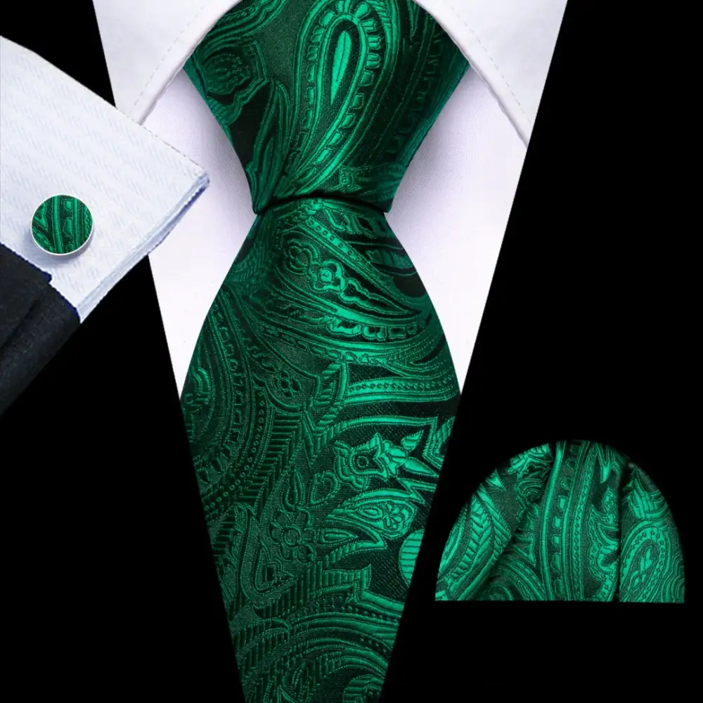 Elegant Floral Silk Necktie Set