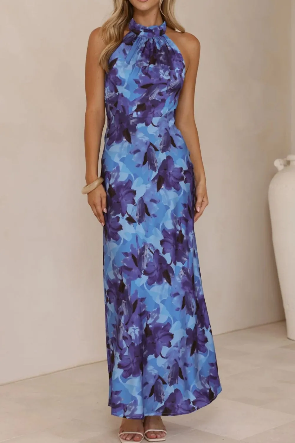 Lightweight Feel Floral Printed Maxi Dress