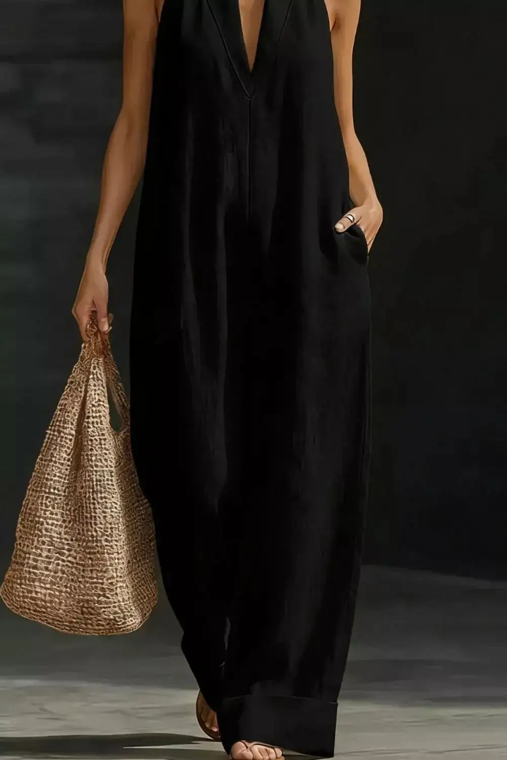 Sleeveless Wide Leg Everyday Jumpsuit