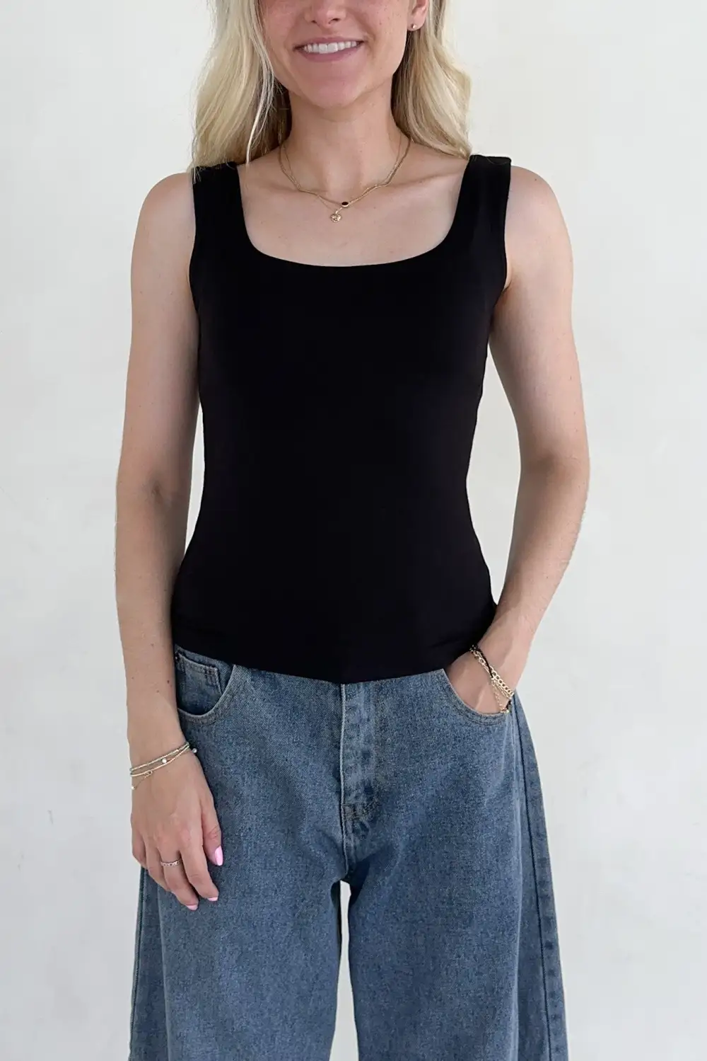 Soft Square Neck Tank Top