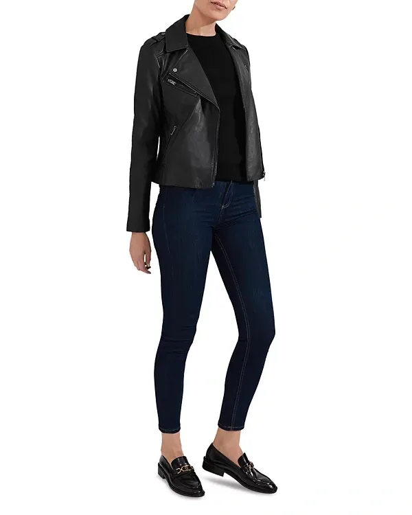 Black Casual Style Leather Jacket