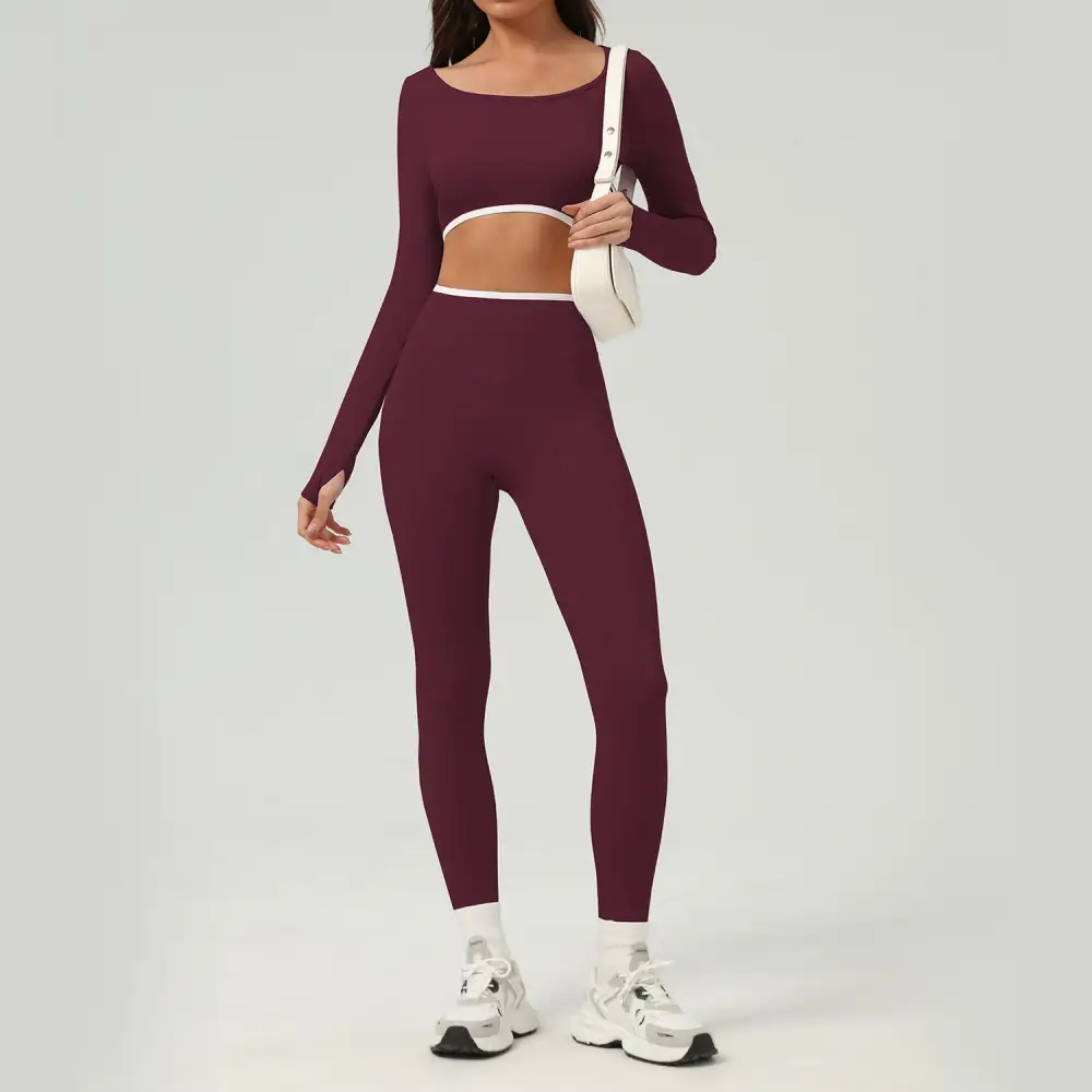 Quick-Dry High-Waist Top and Leggings Active Set