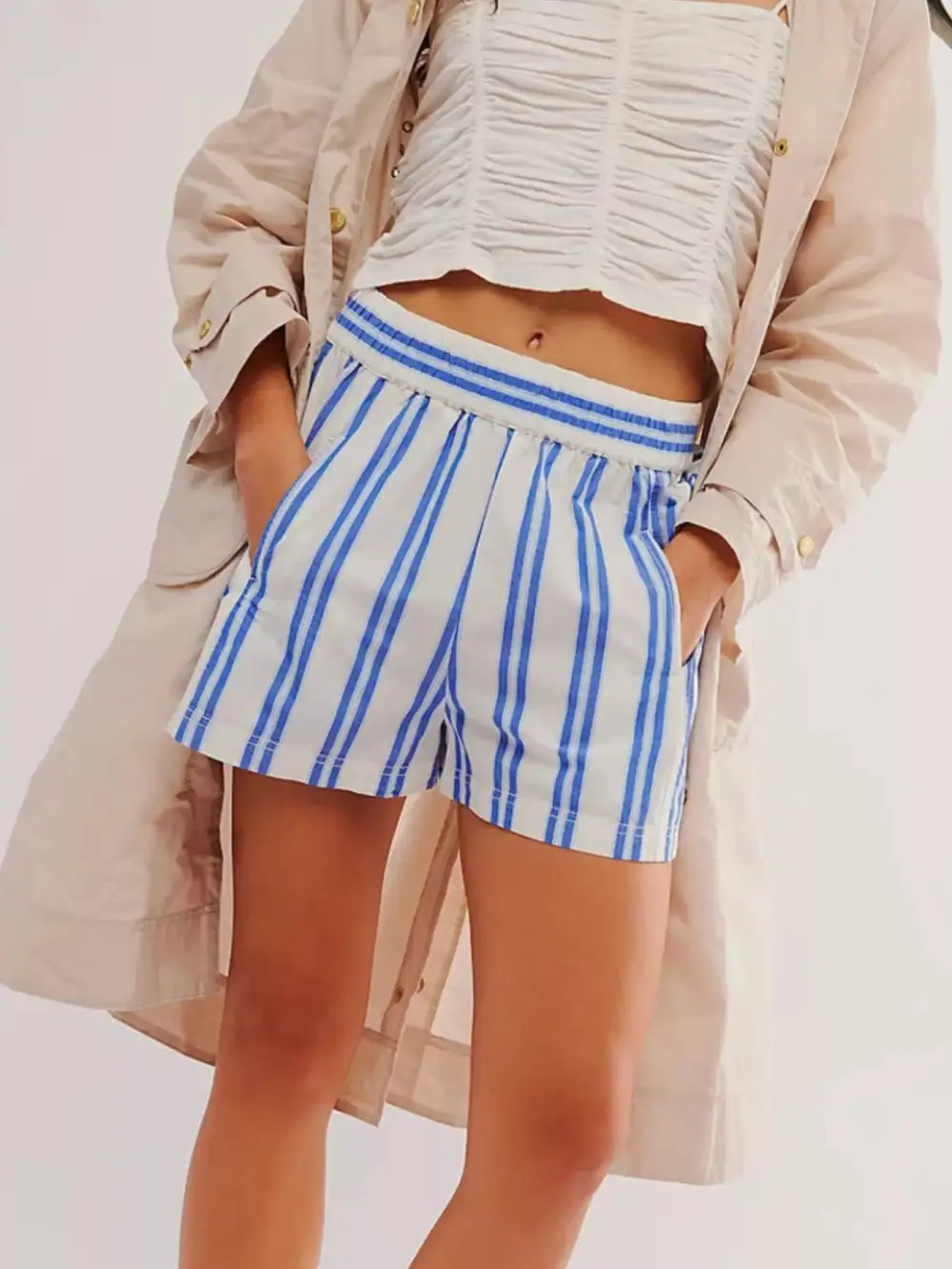 Laid Back Elastic Waist Shorts