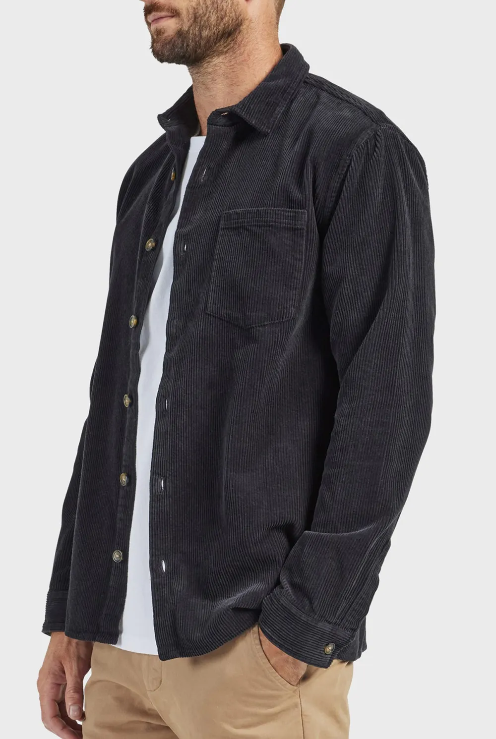 Lebowski Cord Overshirt-Navy