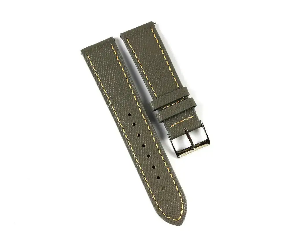 Quick-Release Embossed Calf Leather Watch Strap