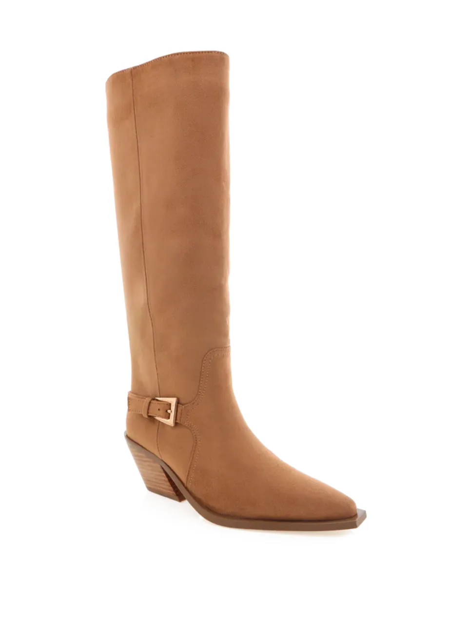 Faux-Suede Suede Denim Ankle Boots